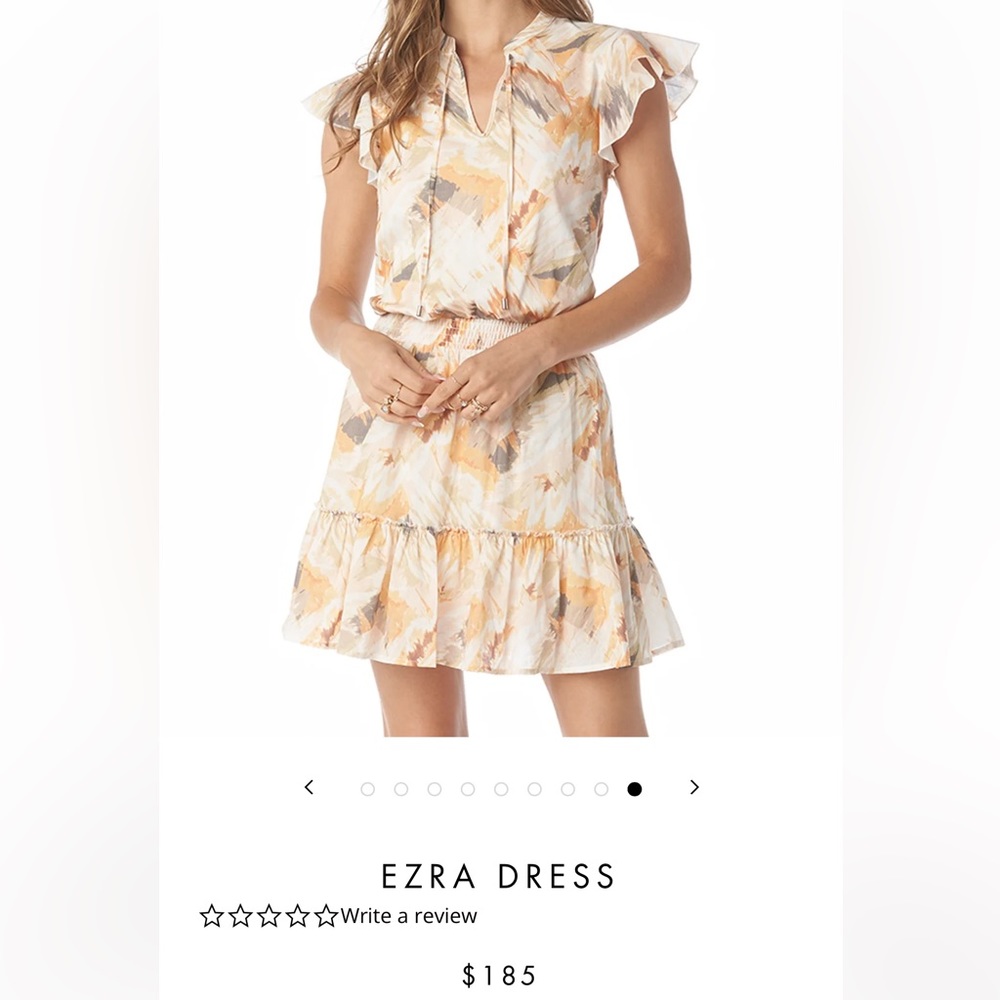 TART COLLECTIONS EZRA DRESS - never worn! Light orange, great and tan abstract